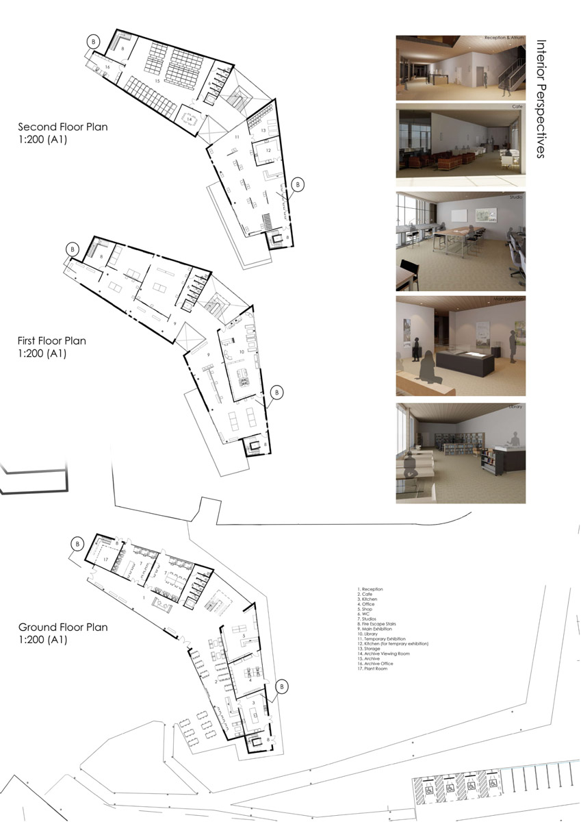 Naomi Pocknell - ground, first and second floor plan